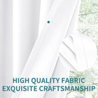 BGment Short White Curtains 40 Inches Length - Image 3