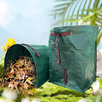 72 Gallon Garden Bags for Debris, Large Dustpan-Type Lawn Bags - Image 5