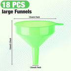 Honeydak 18 Pieces Multi-Purpose Plastic Funnels 4.7 Inch Wide Mouth Funnels - Image 2