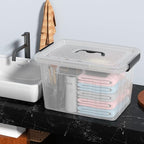 4 Packs 20 L Clear Plastic Storage Bins, Stackable Organizer Containers - Image 4