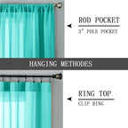 Tollpiz Sheer Curtains Linen Textured Living Room Curtain Sheers Light - Image 5