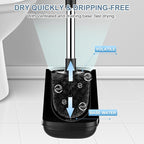 SetSail Toilet Brush and Holder 4 Pack, Self Closing Lid Toilet Bowl Brushes - Image 5
