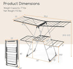 Giantex Clothes Drying Rack, Foldable Laundry Drying Rack - Image 9