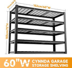 5-Tier 60”W x 24”D x 72”H Garage Shelving Storage Shelves 3000LBS Heavy Duty - Image 3