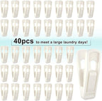 Hanger Clips for Velvet Hangers, Non-Slip Plastic Clips Pant Skirt Hanger Clips - Image 6