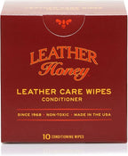 Leather Honey Conditioner Wipes: Restore Leather On-The-Go. Protect & Condition by LeatherHoney