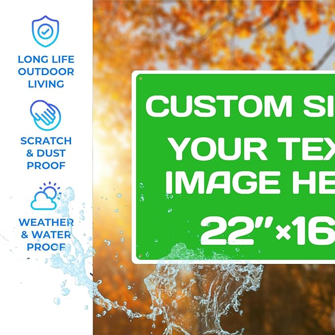 Custom Street Sign, Aluminum Weatherproof Metal Sign Multiple Sizes Custom - Image 3