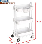 Simple Houseware 3-Tier Multifunctional Rolling Utility Cart - Image 6