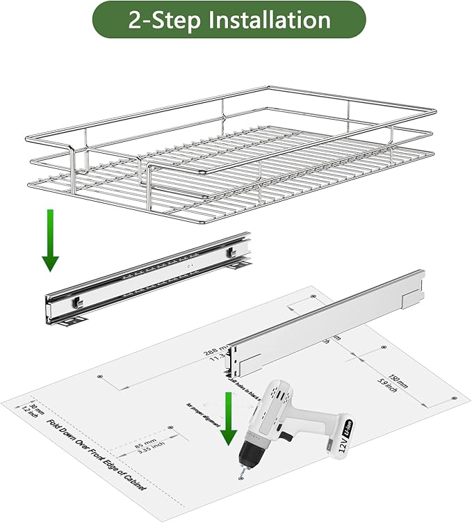 LOVMOR Pull Out Cabinet Organizer 14" W x 18" D, Kitchen Cabinet Pull Out - Image 8