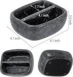 MyGift Modern Black Resin Double Sponge Holder - Image 4
