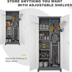 Broom Storage Cabinet, Metal Cabinet - Image 6