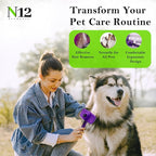 N12 Cat, Dog Hair Remover/Lint Roller and Grooming Hair Bush Combo – Pet Fur - Image 2