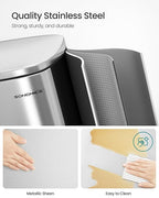 SONGMICS 13 Gallon Trash Can, Stainless Steel Kitchen Garbage Can, Recycling or - Image 3
