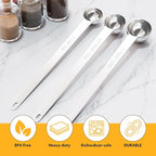 1PCS 2/3Tbsp Extra Long Handle Measuring Spoon, Single Stainless Steel - Image 4