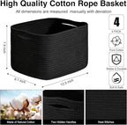 Black Storage Baskets for Shelves, Small Storage Baskets for Organizing - Image 3