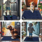 Smiry Front Door Mat Outside Entrance, Heavy Duty Outdoor Indoor Natural Rubber - Image 7