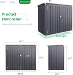 AECOJOY Outdoor Trash Can Storage Shed, 46 Cu.Ft Outside Garbage Can Storage - Image 7