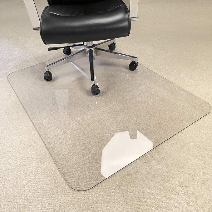 Crystal Clear 1/5" Thick 47" x 35" Heavy Duty Hard Chair Mat, Can be Used on by MuArts
