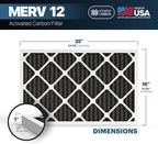 BNX TruFilter 16x25x1 MERV 12 Odor Defense AC Furnace Air Filter - Image 2