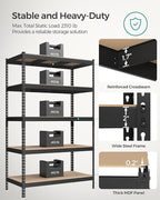 SONGMICS 5-Tier Storage Shelves, Load 2310 lb, Boltless Assembly, Adjustable - Image 4