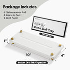 Water Absorbing Stone Sink Caddy Kitchen Sink Organizer Tray, Diatomite - Image 3