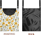 Yellow Floral Clothespin Bag Space-Saving Laundry Hanging Storage Organizer - Image 7