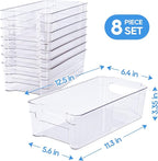 JollyPack 8 Pack Clear Plastic Storage Bins, Pantry Organizers and Storage - Image 3