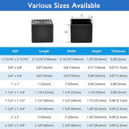 4 Pcs 2-3/8" x 2-3/8" Square Rubber Chair Leg Caps, PVC Table Leg Covers - Image 9