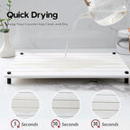 Stone Dish Drying Mat for Kitchen Counter, Water Absorbing Bathroom Tray Sink - Image 4