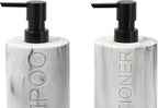 Marble Resin 2 Piece Shampoo and Conditioner Dispenser Set, Luxurious - Image 8