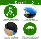 Dog Poop Trash Can Outside, 20L/5Gallon Dog Waste Trash Can - Image 3