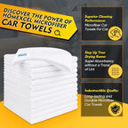 HOMEXCEL White Microfiber Cleaning Cloth 150 Pack, 12.5 x 12.5 inch Microfiber - Image 2