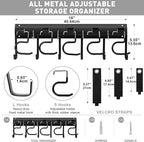 LEYU Metal Garage Tool Organizer Wall Mount, 4 Pack Garden Tool Organizer - Image 9