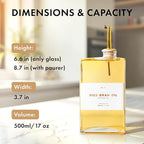 Glass Olive Oil Dispenser Bottle Set: 36 Premium Gold Labels, Oil Dispenser - Image 3