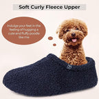 HomeTop Women's Fuzzy Curly Fur Memory Foam Loafer Slippers - Image 3