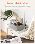 Small Woven Basket, 13.5 x 9.5 x 5 Inches, Storage Basket - Image 2