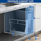 Insputer 8 Gal Pull Out Trash Can Under Cabinet, Heavy Duty Under Sink Garbage - Image 4
