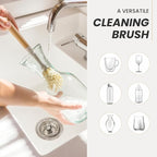 Vigar Zeroline 10.2" Long Bamboo Dish Brush, Ideal Dish Brush - Image 4