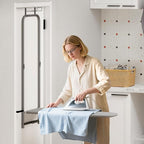 COSTWAY Over The Door Ironing Board, Space-Saving Metal Hanging Ironing Board - Image 8