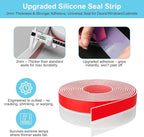 Heavy-Duty 20 ft x 3 in Weather Stripping, Extra Thick 2mm Door Draft Stopper - Image 3