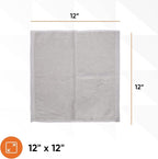 Superio Cotton Terry Washcloths Grey Towels 100% Cotton Cleaning Cloth 16" Rags - Image 2