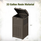 Devoko 33 Gallon Outdoor Trash Can, Hideaway Garbage Bins - Image 6