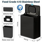 Stainless Steel Hanging Trash Can - Image 6