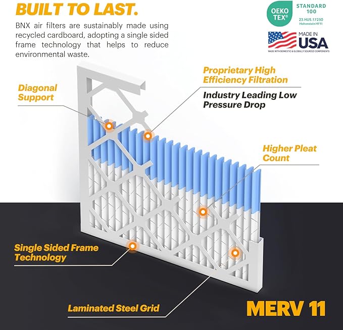 BNX TruFilter 14x24x1 Air Filter MERV 11 - Image 4