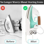 Wall Mounted Ironing Board Rack Electric Iron Holder Household Bathroom Shelf - Image 2
