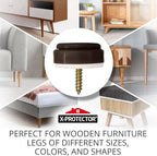 Chair Glides X-PROTECTOR – 16 PCS 1" Furniture Glides – Screw-On Chair Sliders - Image 3