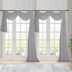 Chyhomenyc Sheer Window Curtain Panels 144 Inches Length 2 Pack, Long Elegant by Chyhomenyc