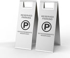 Reserved Parking Sign – Foldable Heavy Duty Plastic A-Frame by CrazyAnt