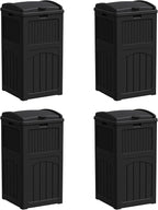 YESHOMY 4 Pack Outdoor Trash Can by SearchallYESHOMY