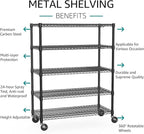 IZEUK Garage Shelving Wide Storage Shelves 5 Tier Metal Shelves 4000 LBS Heavy - Image 4